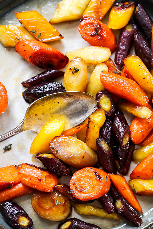 Honey Roasted Rainbow Carrots | www.floatingkitchen.net