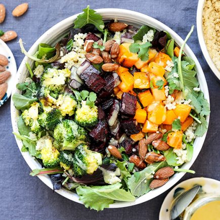 Roasted Vegetable and Quinoa Salad Bowls | www.floatingkitchen.net