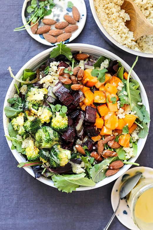 Roasted Vegetable and Quinoa Salad Bowls | www.floatingkitchen.net