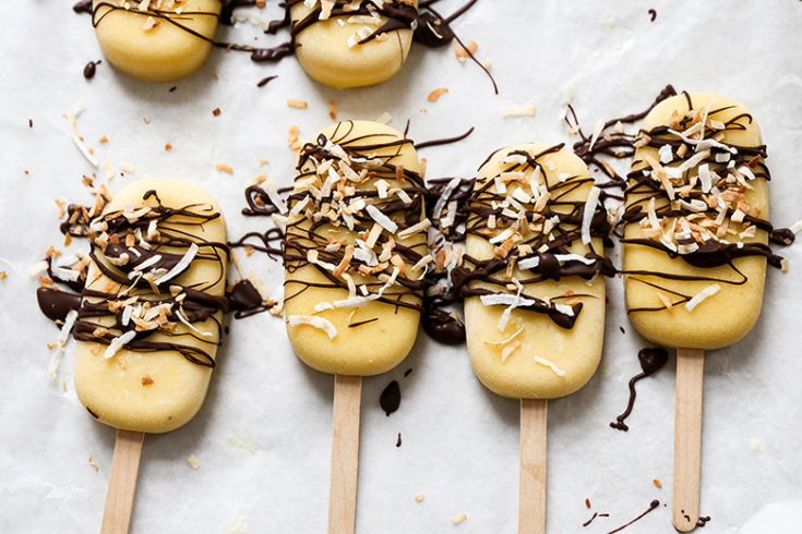 Vegan Piña Colada Popsicles