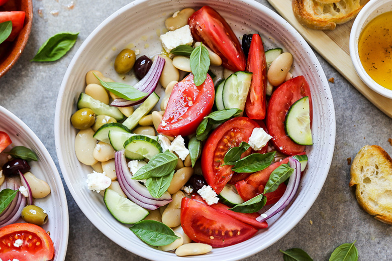 Tomato and Butter Bean Salad | www.floatingkitchen.net
