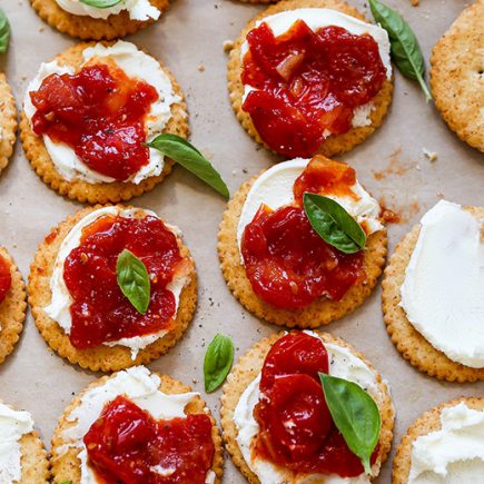 Cherry Tomato Jam and Cream Cheese Crackers | www.floatingkitchen.net