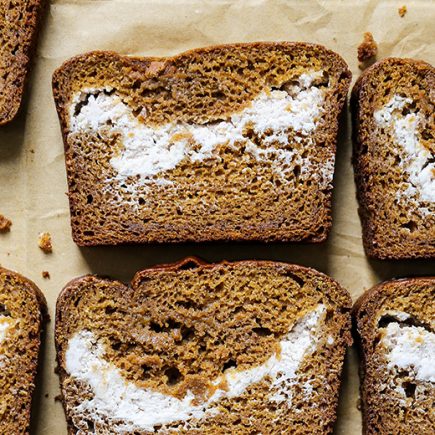 Pumpkin-Molasses Bread with Cream Cheese Filling | www.floatingkitchen.net