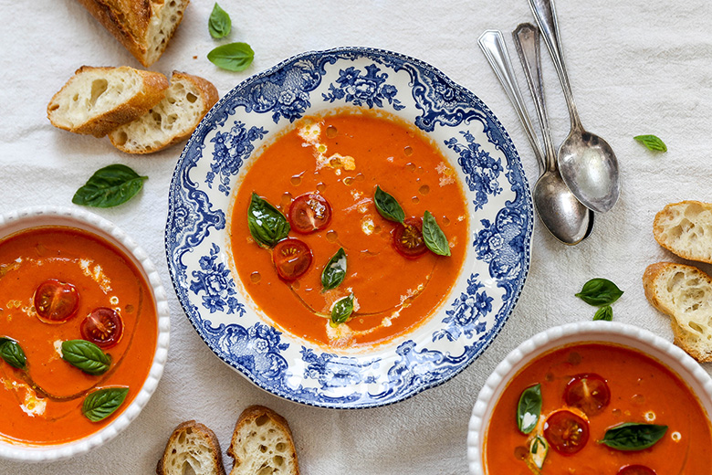 Roasted Tomato and Red Pepper Soup | www.floatingkitchen.net