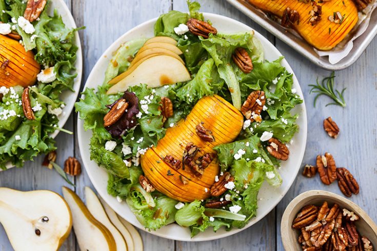 Hasselback Honeynut Squash Salad