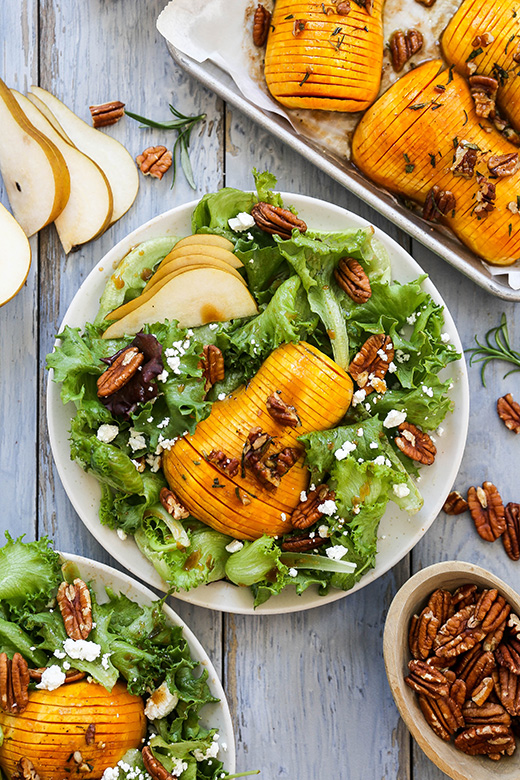 Hasselback Honeynut Squash Salad | www.floatingkitchen.net