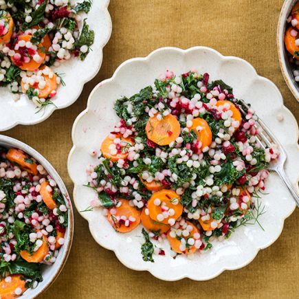 Wilted Kale and Couscous Salad with Carrots and Cranberries | www.floatingkitchen.net