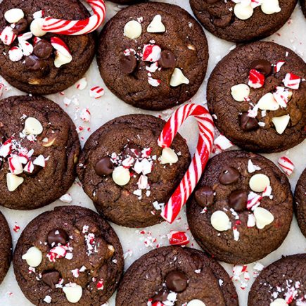 No-Chill Triple Chocolate Peppermint Cookies | www.floatingkitchen.net
