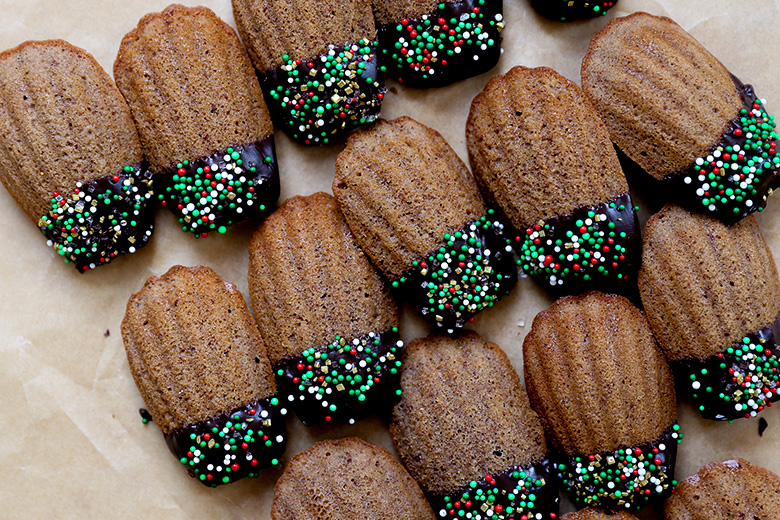 Chocolate Hazelnut Madeleines | www.floatingkitchen.net