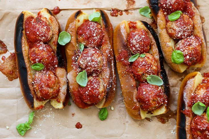 Chicken Parmesan Meatball Subs