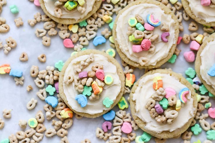 Frosted Lucky Charms Sugar Cookies
