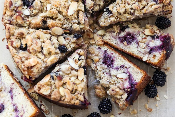 Blackberry and Almond Yogurt Coffee Cake